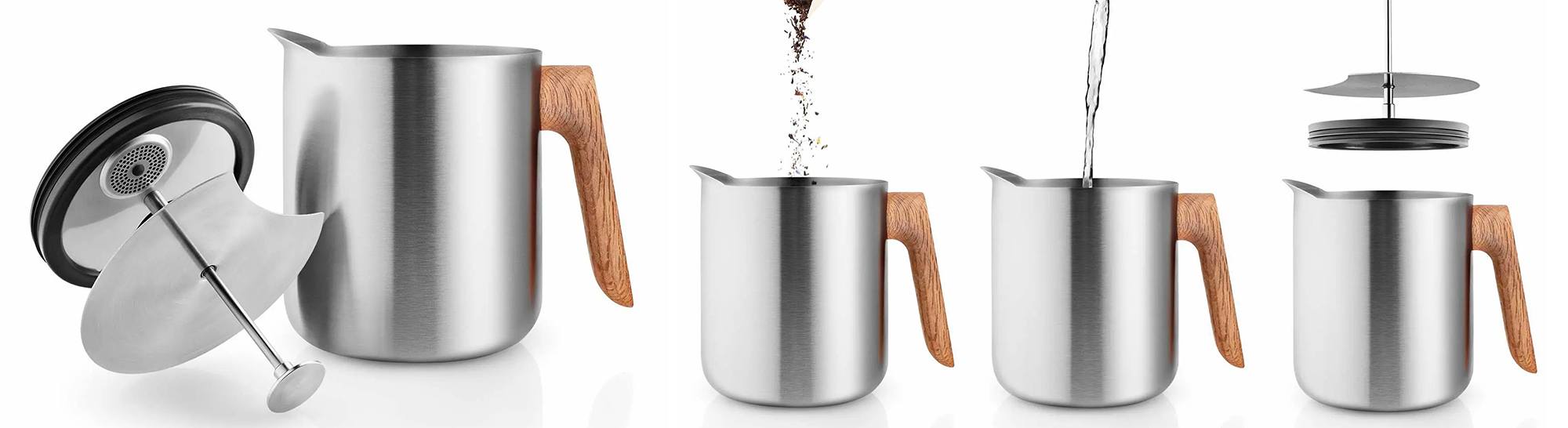 Konvice na čaj s termo funkcí Eva Solo Nordic Kitchen Tea Cafetière 1 l – nerez_